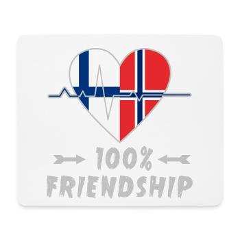 Finland and Norway 100% friendship - Mouse Pad (horizontal) - white - Front
