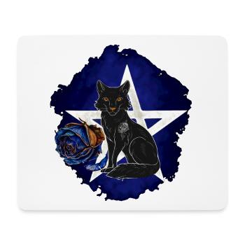 Gothic-Fuchs, verwelkte Rosenblüte, vanitas - Mousepad (Querformat) - Weiß - Vorne