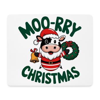 Vache festive Père Noël Design de Noël - Tapis de souris (format paysage) - blanc - Devant