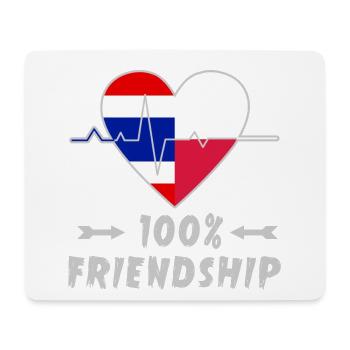 Thailand and Poland 100% friendship - Mouse Pad (horizontal) - white - Front