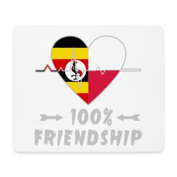 Uganda and Poland 100% friendship - Mouse Pad (horizontal) - white - Front