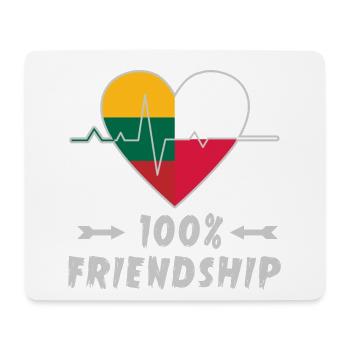Lithuania and Poland 100% friendship - Mouse Pad (horizontal) - white - Front