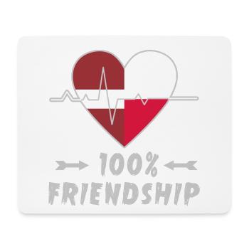 Latvia and Poland 100% friendship - Mouse Pad (horizontal) - white - Front