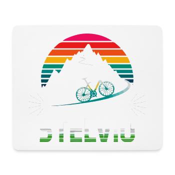 Passo delle Stelvio Cycling Design - Tapis de souris (format paysage) - blanc - Devant