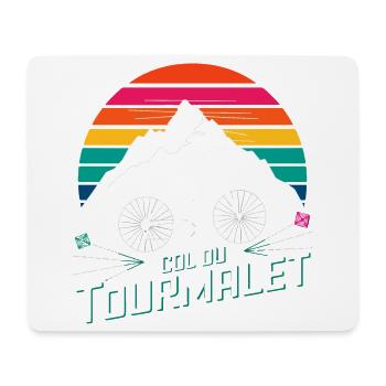 Col du Col du Tourmalet, cycling T- Cycling Design - Mouse Pad (horizontal) - white - Front