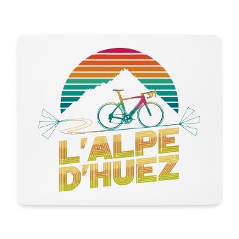 L'Alpe d'Huez Retro Radsport - Mousepad (Querformat) - Weiß - Vorne