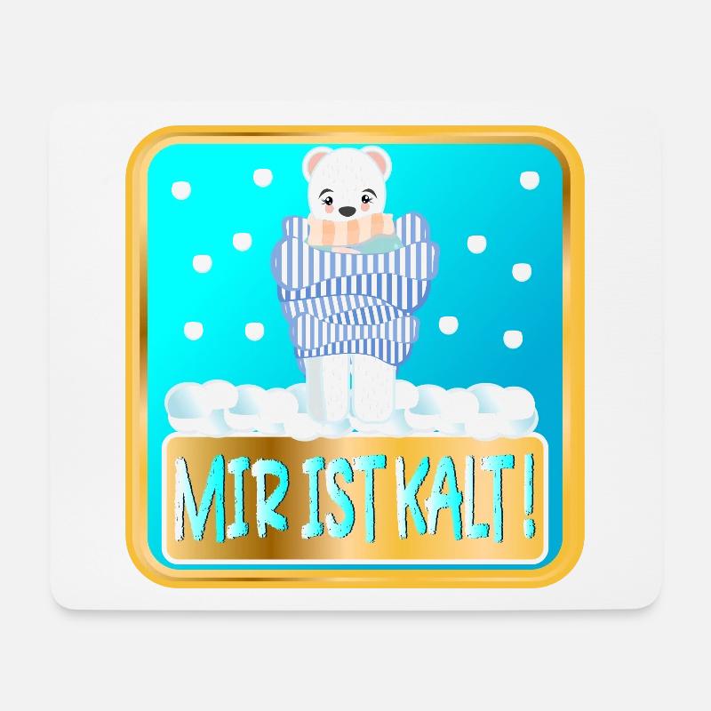 MIR IST KALT - WINTER EISBÄREN - Mousepad (Querformat) - Weiß