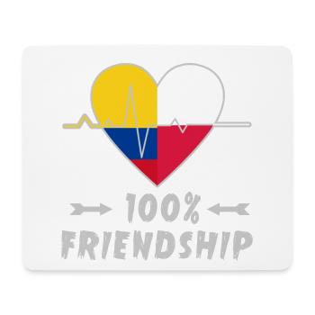 Colombia and Poland 100% friendship - Mouse Pad (horizontal) - white - Front