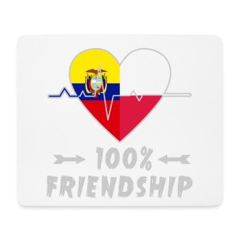 Ecuador und Polen 100% Freundschaft - Mousepad (Querformat) - Weiß - Vorne