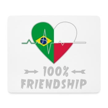 Brazil and Poland 100% friendship - Mouse Pad (horizontal) - white - Front