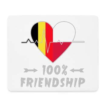 Belgien und Polen 100% Freundschaft - Mousepad (Querformat) - Weiß - Vorne