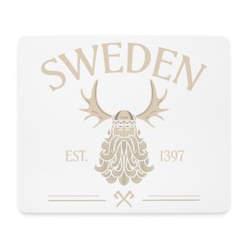 Suède - Barbe de Viking - Mousses - Tapis de souris (format paysage) - blanc - Devant