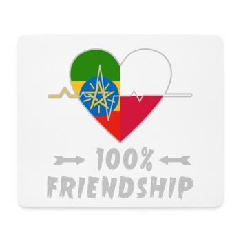 Ethiopia and Poland 100% friendship - Mouse Pad (horizontal) - white - Front