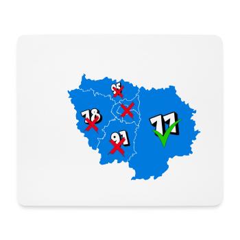 Région île de france - Tapis de souris (format paysage) - blanc - Devant
