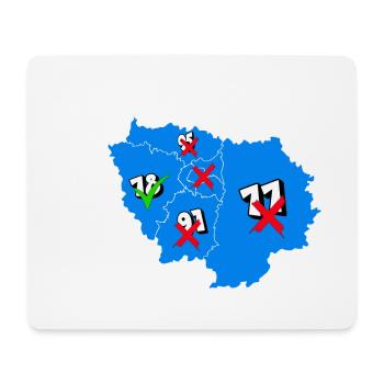 Région île de france - Tapis de souris (format paysage) - blanc - Devant