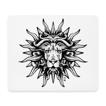 Löwe Sonne - Mousepad (Querformat) - Weiß - Vorne