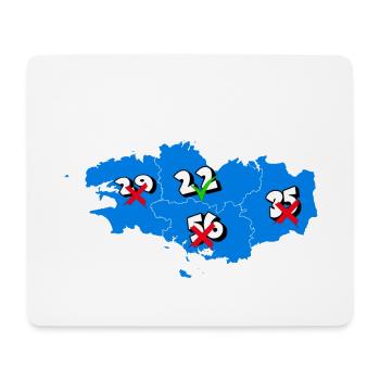 Région bretagne - Tapis de souris (format paysage) - blanc - Devant