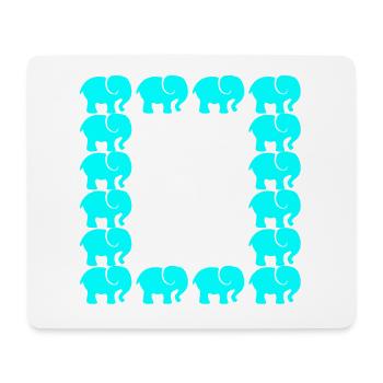 ELEFANT - Mousepad (Querformat) - Weiß - Vorne