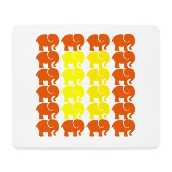 ELEFANT - Mousepad (Querformat) - Weiß - Vorne