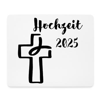 Hochzeit 2025 Fisch taucht ins Kreuz - Mousepad (Querformat) - Weiß - Vorne