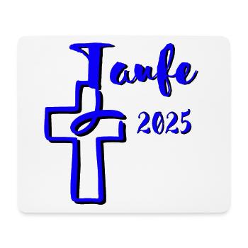 baptême 2025 trempettes de poisson en croix bleu contraste - Tapis de souris (format paysage) - blanc - Devant