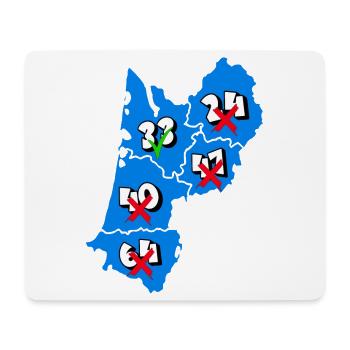 Région Aquitaine - Tapis de souris (format paysage) - blanc - Devant