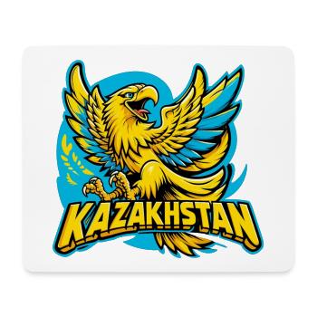 Kazakhstan Aigle Armoiries Emblème Drapeau Cadeau - Tapis de souris (format paysage) - blanc - Devant