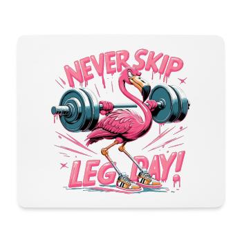 Jour des jambes Flamingo Leg Workout Cadeau de gymnastique drôle - Tapis de souris (format paysage) - blanc - Devant