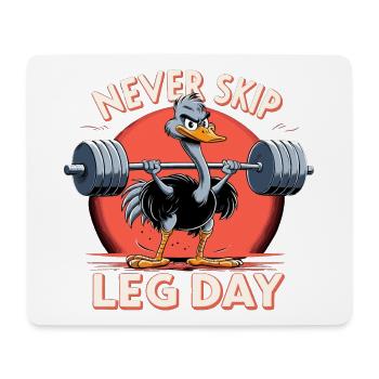Leg Day Strauß Beintraining witzig Gym Geschenk - Mousepad (Querformat) - Weiß - Vorne