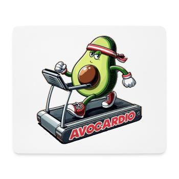 Avocardio Cardio Avocado Funny Gym Gift - Mouse Pad (horizontal) - white - Front