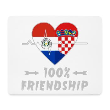 Paraguay and Croatia 100% friendship - Mouse Pad (horizontal) - white - Front