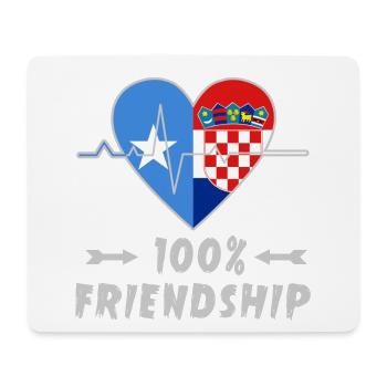 Somalia und Kroatien 100% Freundschaft - Mousepad (Querformat) - Weiß - Vorne