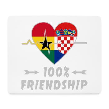Ghana und Kroatien 100% Freundschaft - Mousepad (Querformat) - Weiß - Vorne