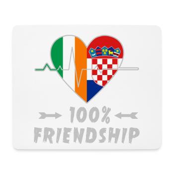 L'Irlande et la Croatie : amitié à 100 % - Tapis de souris (format paysage) - blanc - Devant