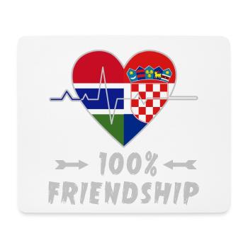 100 % amitié entre la Gambie et la Croatie - Tapis de souris (format paysage) - blanc - Devant