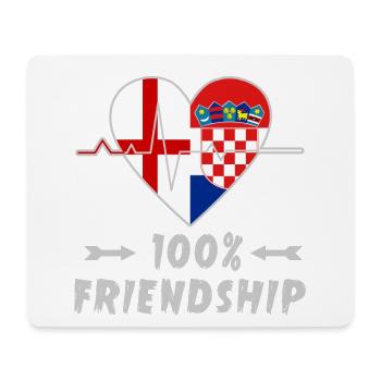 L'Angleterre et la Croatie : amitié à 100 % - Tapis de souris (format paysage) - blanc - Devant