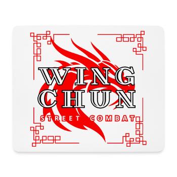 Wing Chun street combat dragon shirt - Mouse Pad (horizontal) - white - Front
