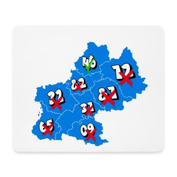 Midi-Pyrénées Region - Mousepad (Querformat) - Weiß - Vorne