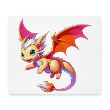 Drache - Mousepad (Querformat) - Weiß - Vorne