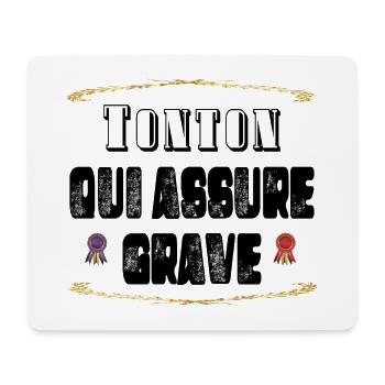 Tonton Qui Assure Grave - Tapis de souris (format paysage) - blanc - Devant