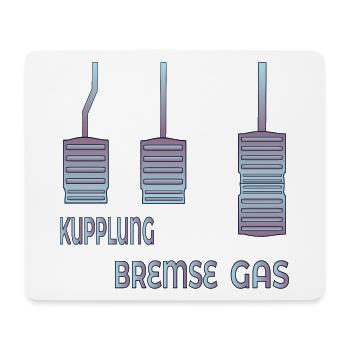 KUPPLUNG BREMSE GAS PEDALE - Mousepad (Querformat) - Weiß - Vorne