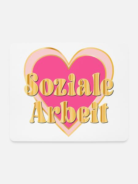 HERZ SOZIALE ARBEIT - Mousepad (Querformat) - Weiß
