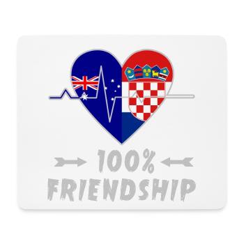 L'Australie et la Croatie : amitié à 100 % - Tapis de souris (format paysage) - blanc - Devant