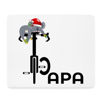 WEIHNACHTEN PAPA RADFAHRER FAHRRAD - Mousepad (Querformat) - Weiß - Vorne