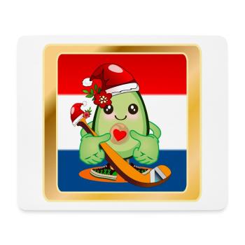 Weihnachtsgeschenke Avocado Eishockeyspieler - Mousepad (Querformat) - Weiß - Vorne