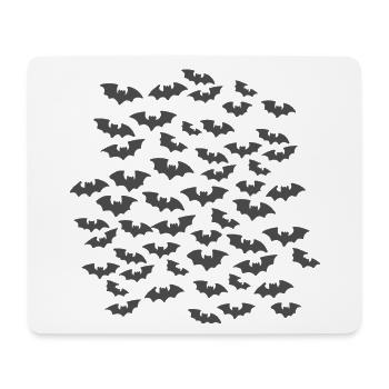 schwarm Fledermäuse, gothic motiv - Mousepad (Querformat) - Weiß - Vorne