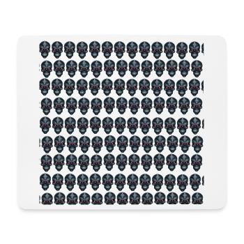 Menschenschädel Muster, coole Tees, guselige Desig - Mousepad (Querformat) - Weiß - Vorne