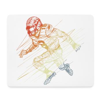 Croquis de joueur de football - Tapis de souris (format paysage) - blanc - Devant
