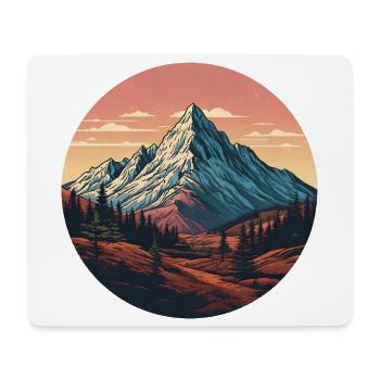Paysage Monagne Forêt - Tapis de souris (format paysage) - blanc - Devant