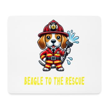 Beagle zur Rettung - Mousepad (Querformat) - Weiß - Vorne